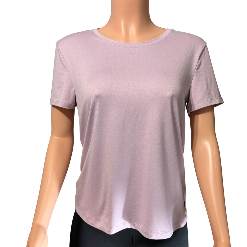 Eddie Bauer Lounge Womens Small Lavender Purple Short Sleeve Crew Neck T-Shirt